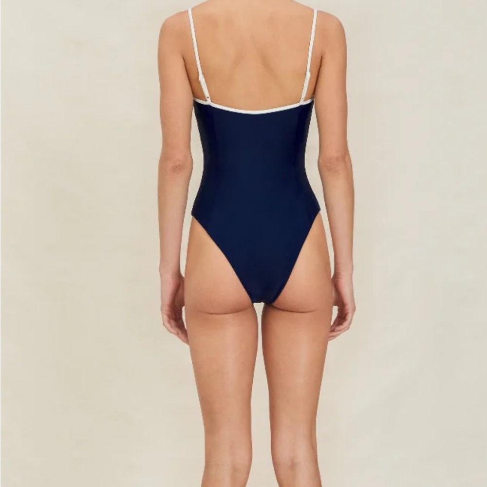 Elegant Navy One-Piece Swimsuit - Picture 3 of 4